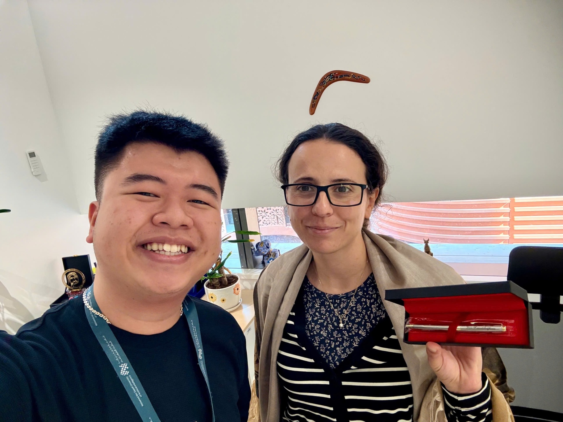 Khang with Dr. Yova Kementchedjhieva at MBZUAI