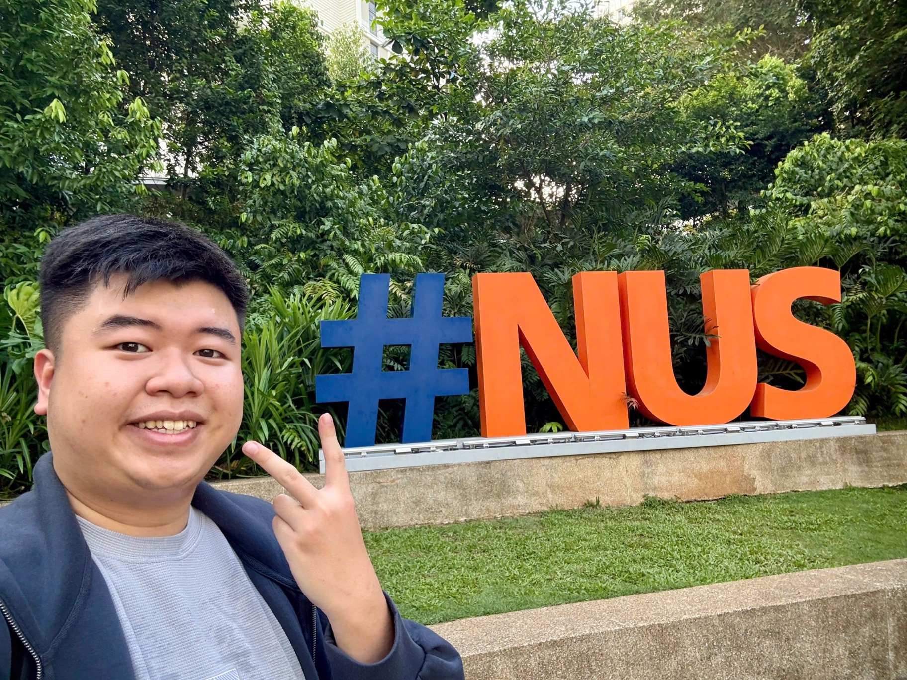Khang at the National University of Singapore campus